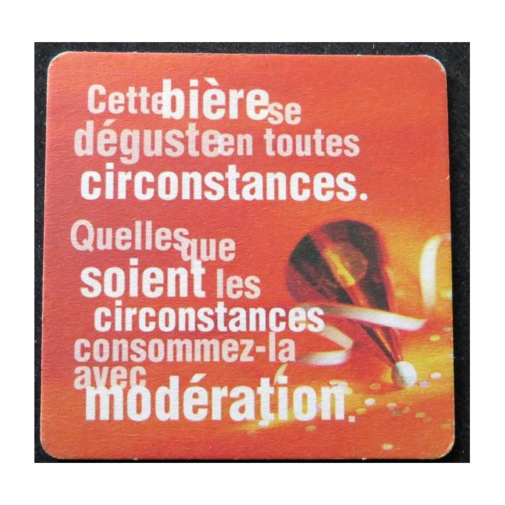 sous verre à bière Kronenbourg cette bière se déguste en toutes