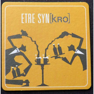 sous verre à bière Kronenbourg Etre SYN[KRO] synkro de largeur 9 cm