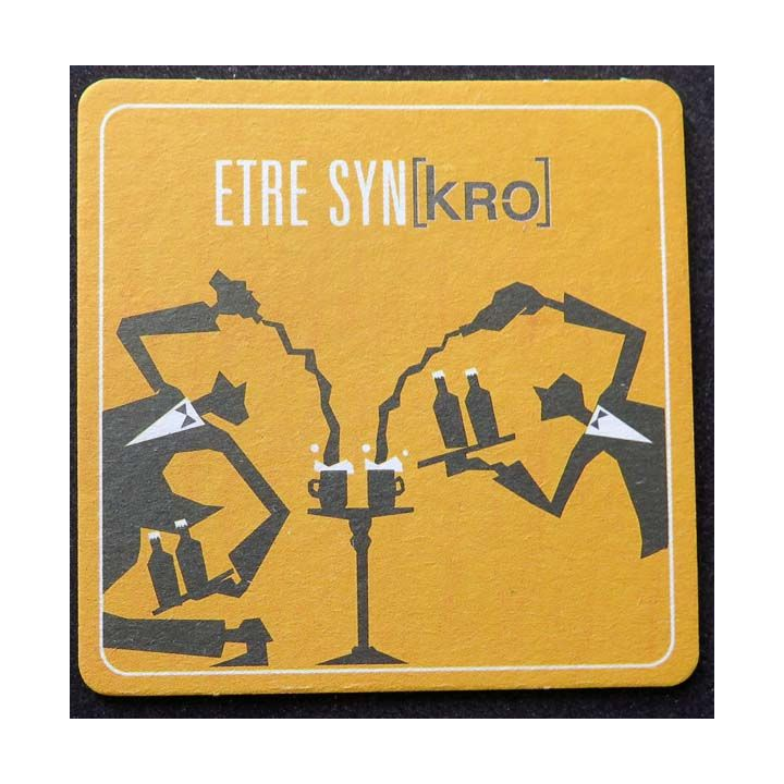 sous verre à bière Kronenbourg Etre SYN[KRO] synkro de largeur 9 cm