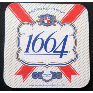 Sous verre à bière Kronenbourg 1664 de largeur 9,3 cm