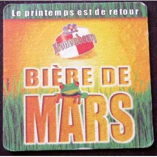 Sous verre bière Kronenbourg bière de mars le printemps est de retour
