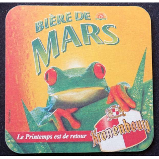 Sous verre bière Kronenbourg bière de mars le printemps est de retour