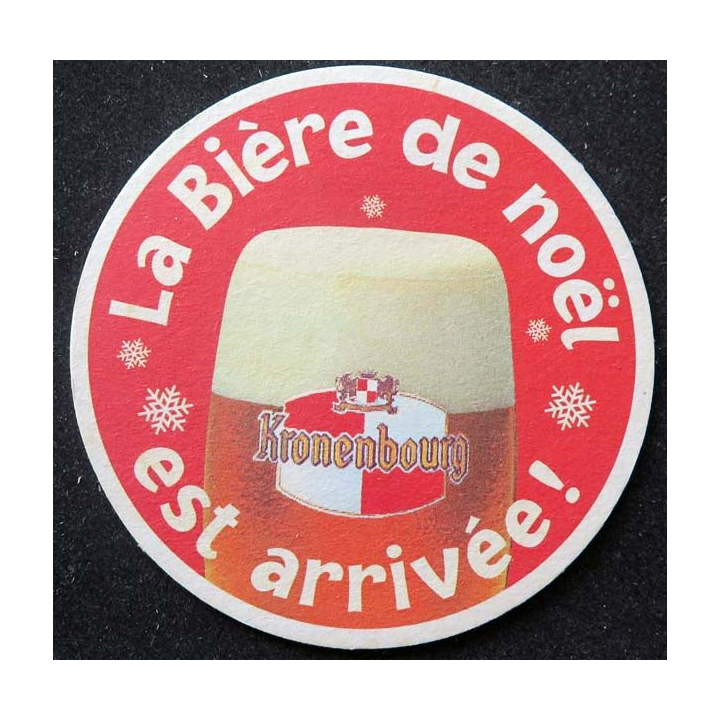 DESSOUS VERRE BIÈRE Kronenbourg bière de Noël est arrivée sous verre