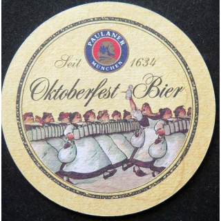 DESSOUS VERRE BIÈRE Paulaner bière d'Oktoberfest diamètre 10,6 cm