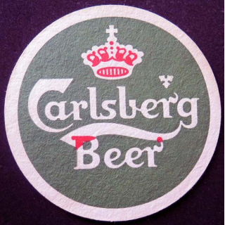 DESSOUS DE VERRE A BIÈRE Carlsberg de diamètre 10,6 cm