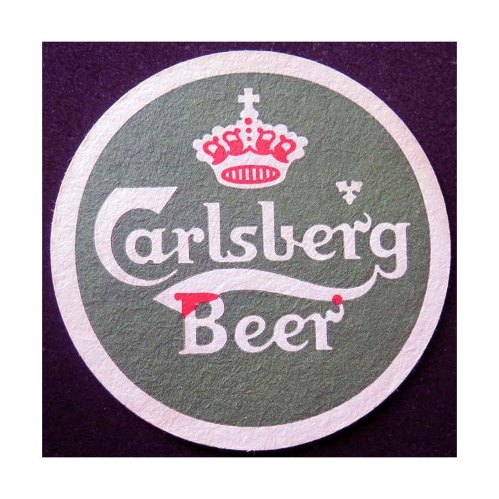 DESSOUS DE VERRE A BIÈRE Carlsberg de diamètre 10,6 cm
