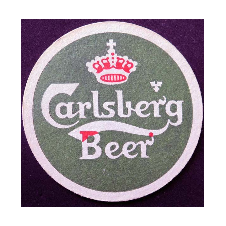 DESSOUS DE VERRE A BIÈRE Carlsberg de diamètre 10,6 cm