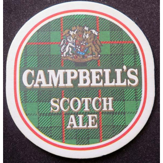 DESSOUS DE VERRE A BIÈRE Campbell's scotch ale de largeur 9,4 cm