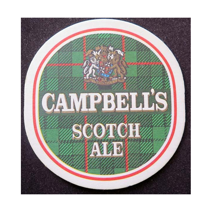DESSOUS DE VERRE A BIÈRE Campbell's scotch ale de largeur 9,4 cm