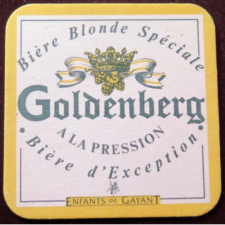 Sous verre bière Goldenberg de largeur 9 cm