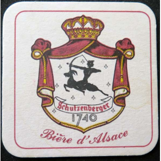 Sous verre bière Schutzenberger de largeur 9 cm
