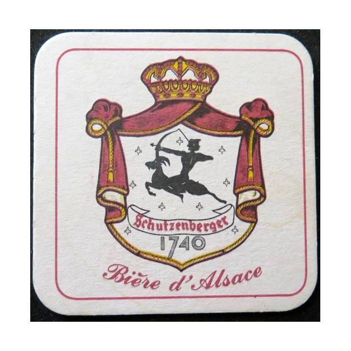 Sous verre bière Schutzenberger de largeur 9 cm