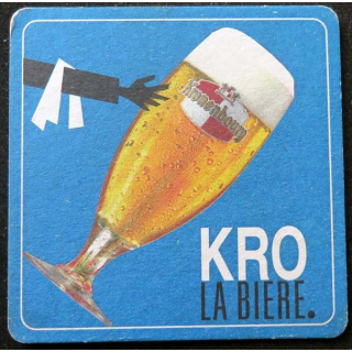 sous verre à bière Kro la bière de largeur 9 cm