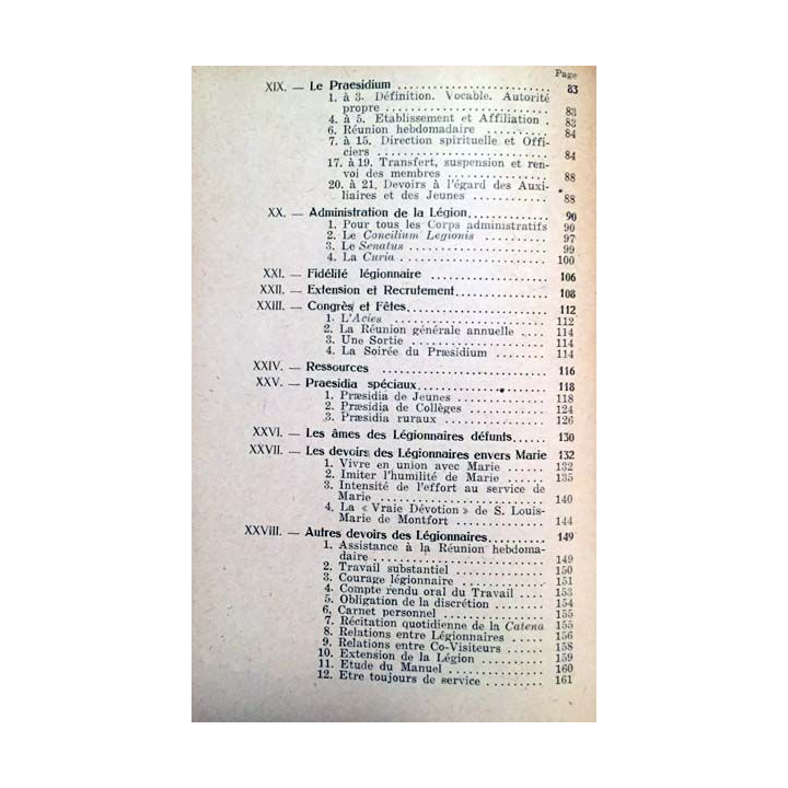 1. Legio Mariae - Manuel officiel de la légion de Marie publié par le concilium legionis Mariae