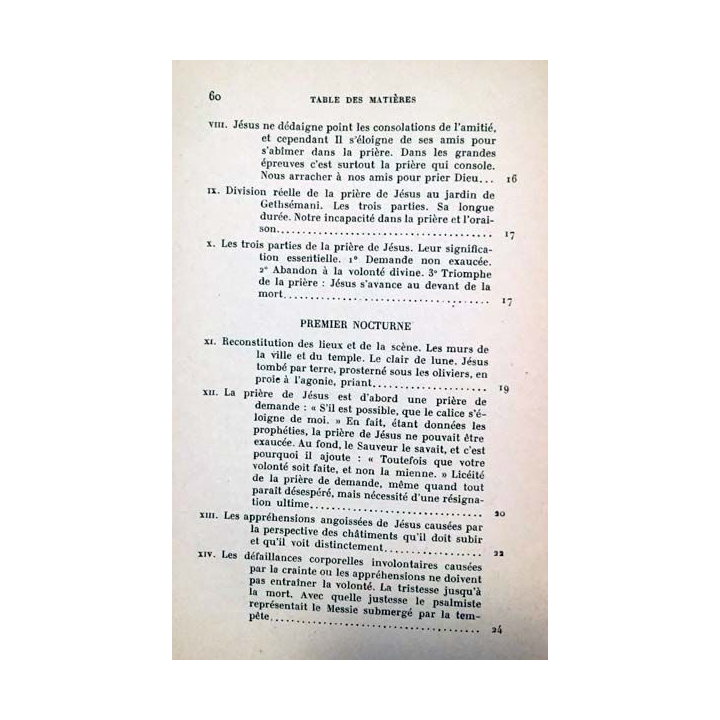 1. La passion - I. L'agonie ou l'oraison de Jésus au jardin de Gethsémani de fr. H. Petitot aux éditions du Cerf