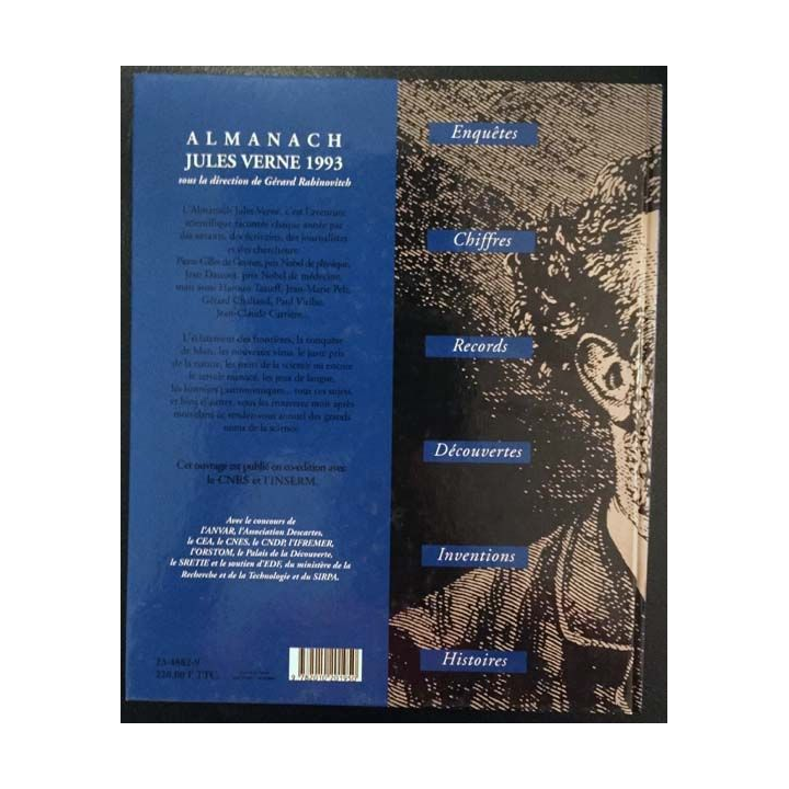 1. 1993 Almanach Jules Verne 12 mois des sciences aux éditions Hachette / Agence Jules Verne