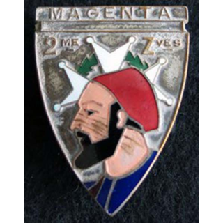 2° régiment de zouaves de fabrication Mourgeon en émail