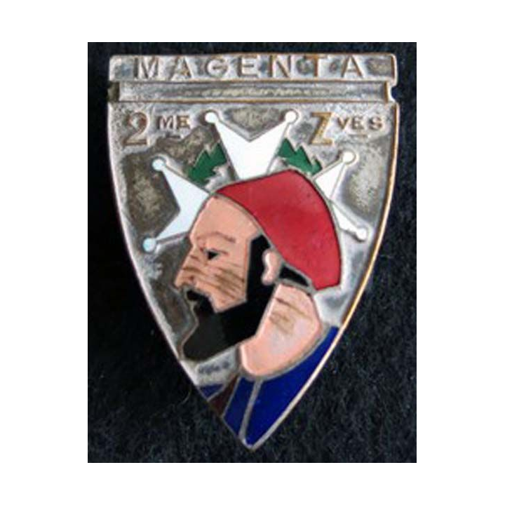 2° régiment de zouaves de fabrication Mourgeon en émail