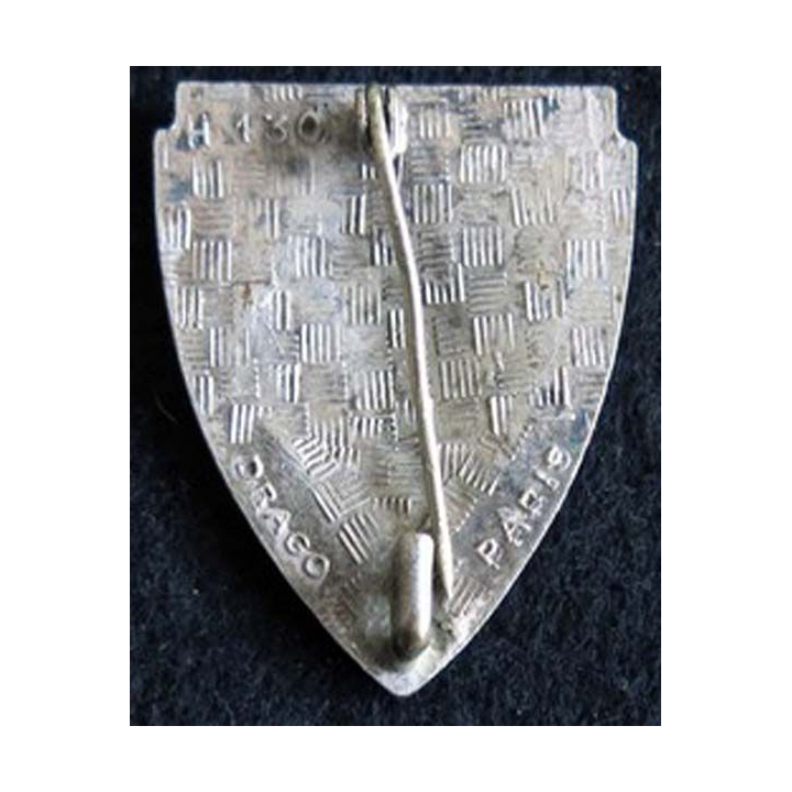 2° ZOUAVES : insigne métallique du 2° régiment de zouaves de fabrication Drago Paris H. 130 en émail