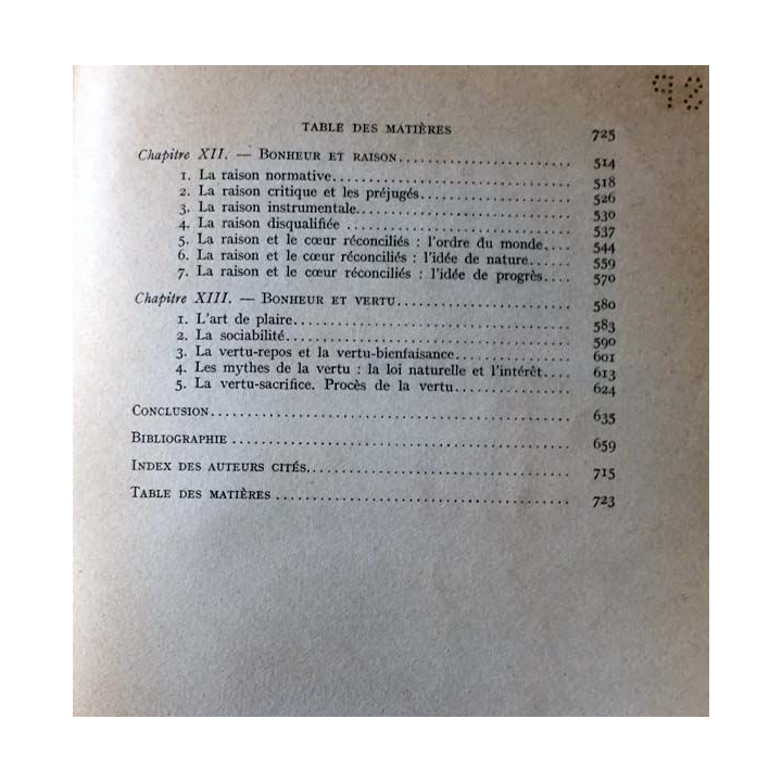 1. L'idée du bonheur au XVIIIe siècle de Robert Mauzi aux éditions Librairie Armand Colin