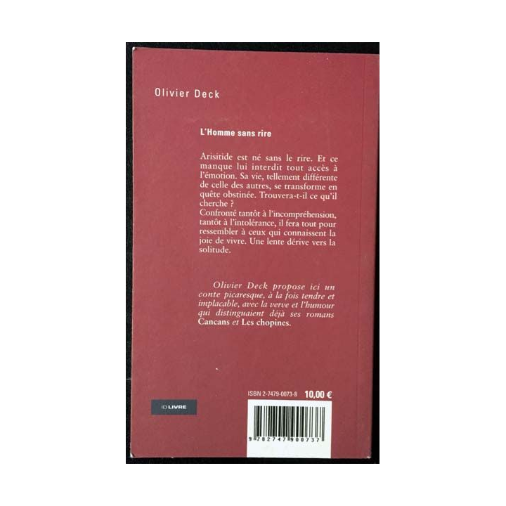 1. L'Homme sans rire de Olivier Deck aux éditions iD Livre
