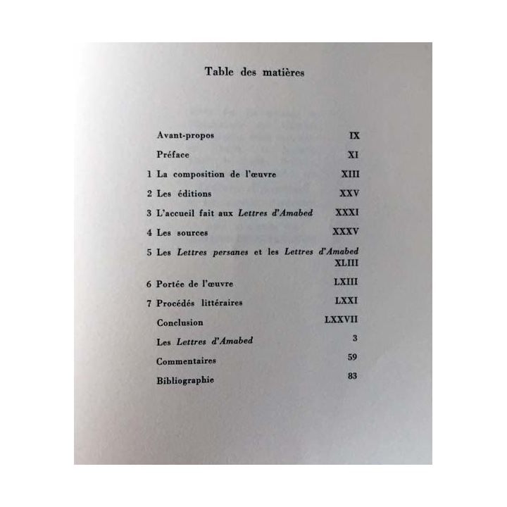 1. Les lettres d'Amabed de Voltaire de Alexandre Jovicevich aux éditions Universitaires