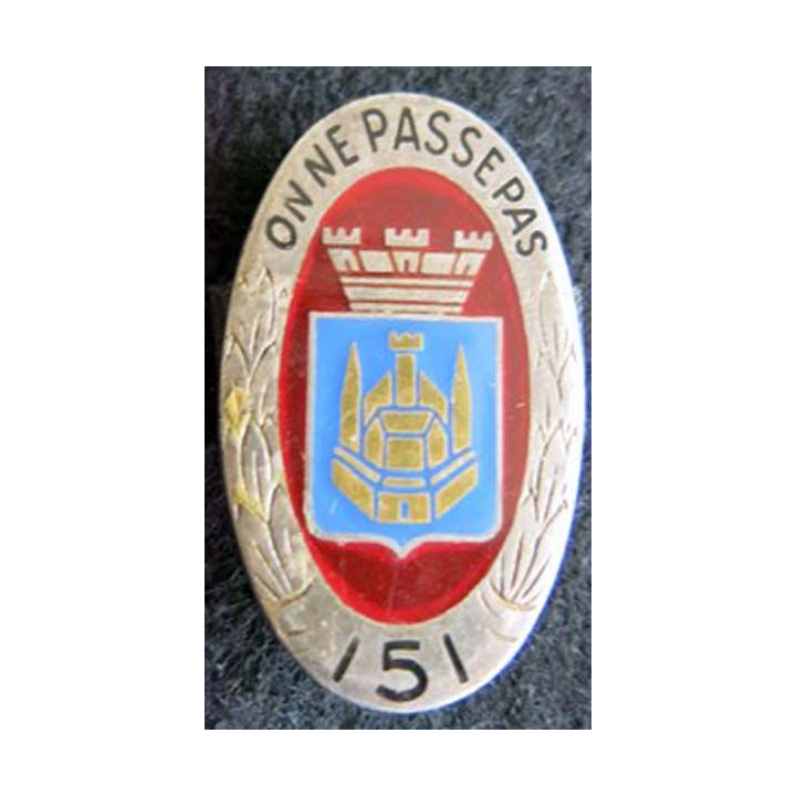 151° régiment d''infanterie Drago Paris H. 117 en émail