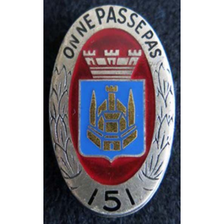 151° régiment d''infanterie Drago Paris H. 117 en émail