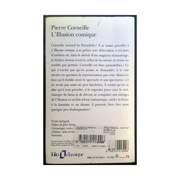 1. L'Illusion comique de Corneille aux éditions Gallimard