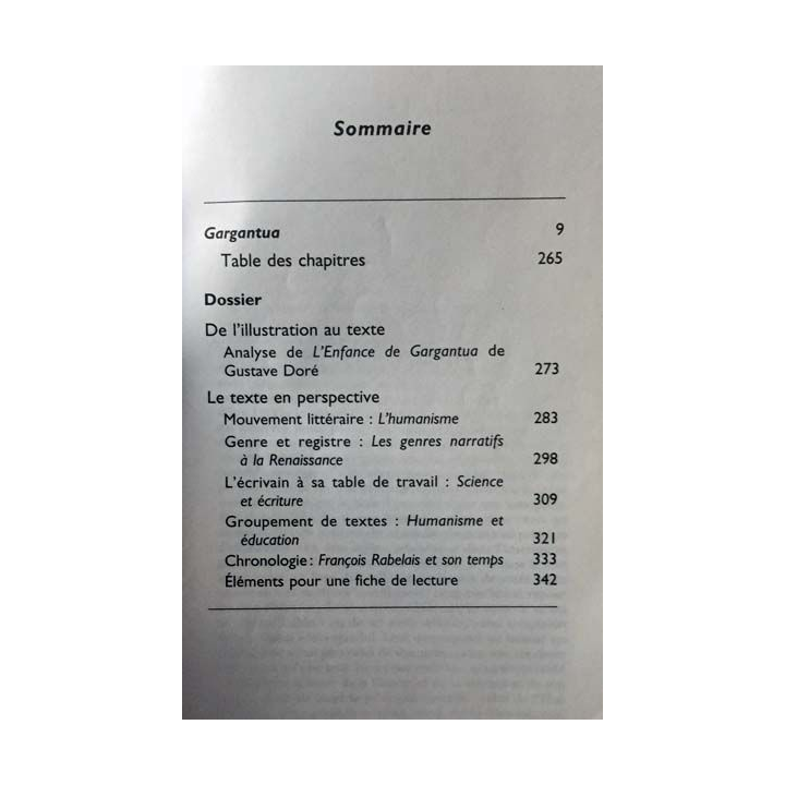 1. Gargantua de François Rabelais aux éditions Folioplus classiques