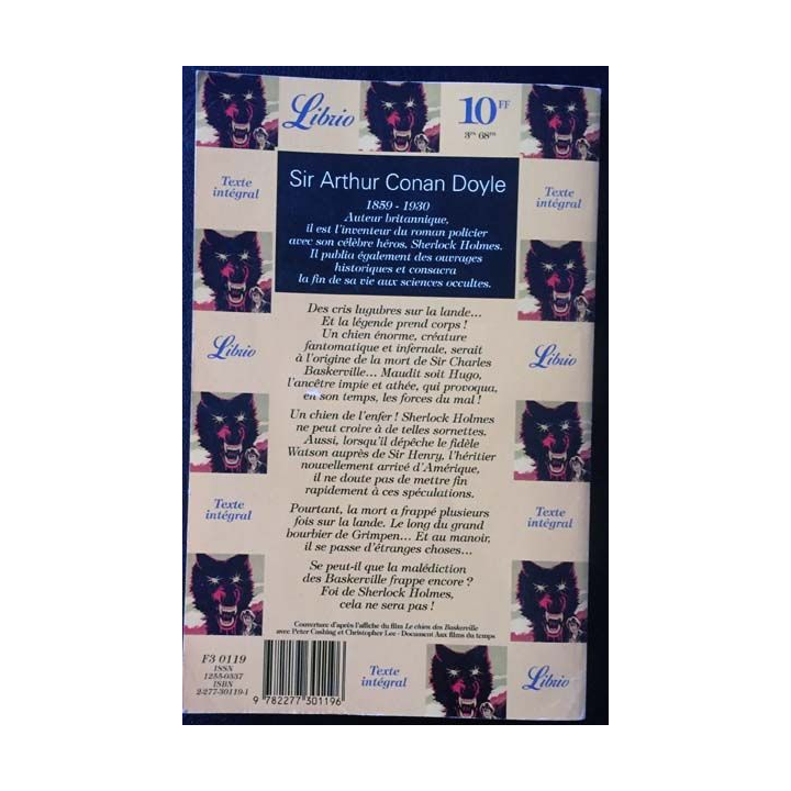 1. Une aventure de Sherlock Holmes - Le chien des Baskerville de Sir Arthur Conan Doyle aux éditions Librio