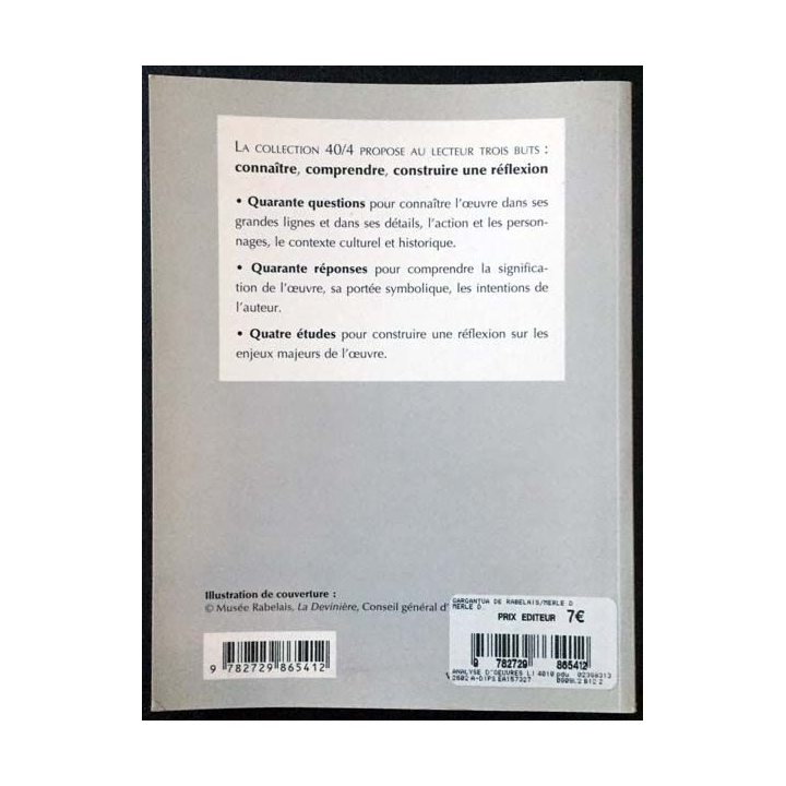 1. Gargantua de Rabelais aux éditions Ellipses