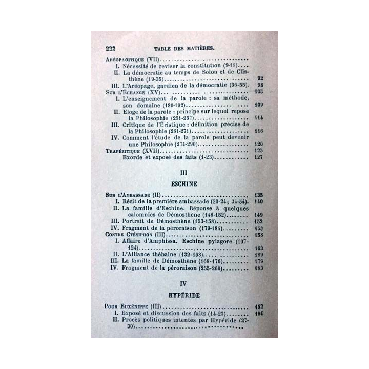 1. Extraits des orateurs attiques de Louis Bodin aux éditions Librairie Hachette