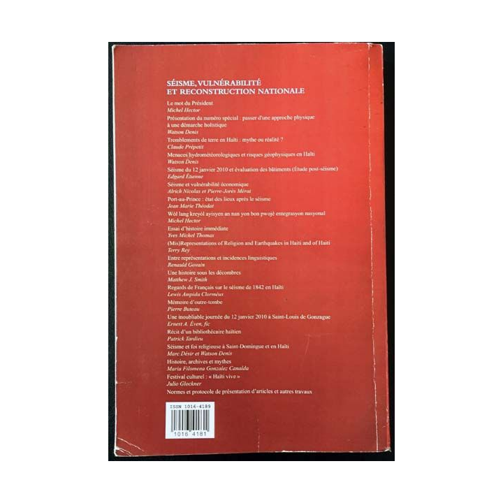 1. Revue de la société Haïtienne d'Histoire, de Géographie et de Géologie