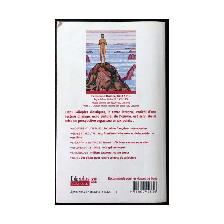 1. A la lumière d'hiver de Philippe Jaccottet aux éditions Folioplus Classiques