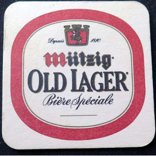 DESSOUS DE VERRE A BIÈRE Mützig Old Lager bière spéciale de largeur 9 cm