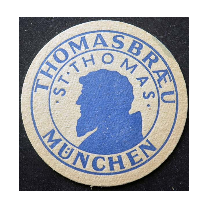 Dessous de verre à bière Thomasbræu de diamètre 10,7 cm sous verre