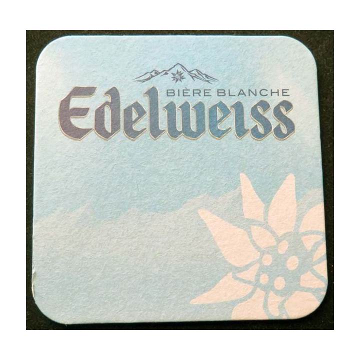 Sous verre Edelweiss bière blanche de largeur 9,3 cm