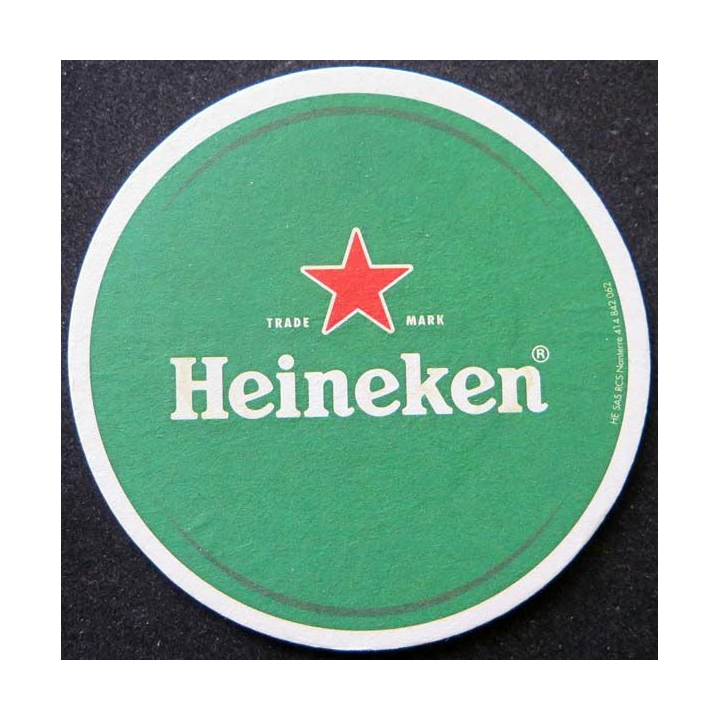 Dessous de verre à bière Heineken de diamètre 10,7 cm