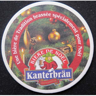 DESSOUS DE VERRE A BIÈRE Kanterbräu bière de Noël sous verre