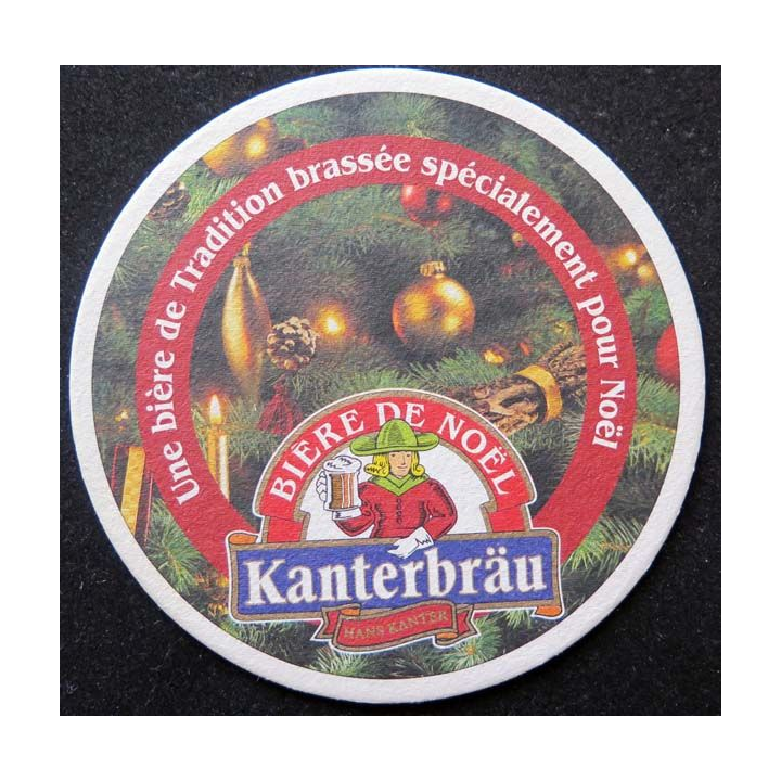 DESSOUS DE VERRE A BIÈRE Kanterbräu bière de Noël sous verre