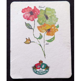 Dessous de verre à bière De Koninck Viool sous verre 9 x 11,5 cm