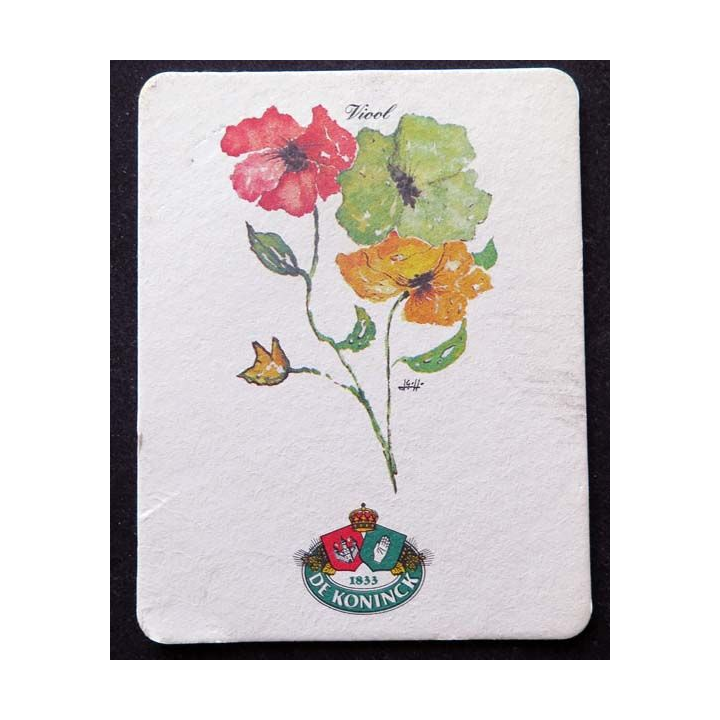 Dessous de verre à bière De Koninck Viool sous verre 9 x 11,5 cm