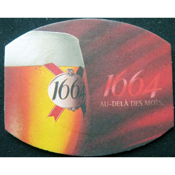 sous verre à bière 1664 au delà des mots de largeur 11 cm