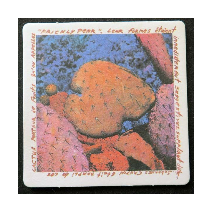 SOUS DE VERRE A BIÈRE sous bock art 1664 Elizabeth Lennard année 1995 de largeur 9,3 cm