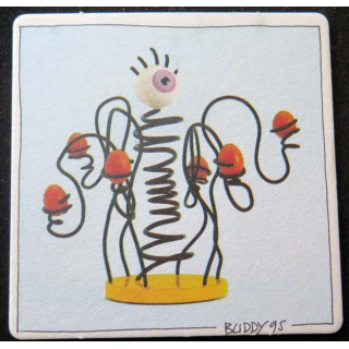 SOUS DE VERRE A BIÈRE sous bock art 1664 année 1995 Buddy Di Rosa 