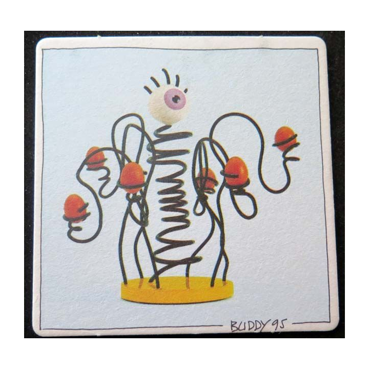 SOUS DE VERRE A BIÈRE sous bock art 1664 année 1995 Buddy Di Rosa 