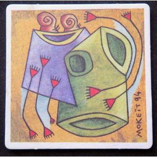 SOUS DE VERRE A BIÈRE sous bock art 1664 année 1995 Mokeït 