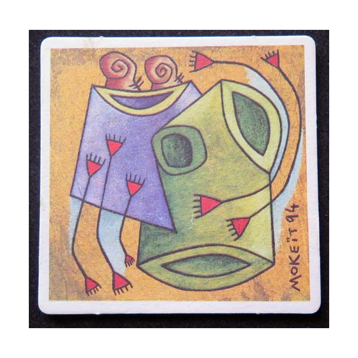 SOUS DE VERRE A BIÈRE sous bock art 1664 année 1995 Mokeït 