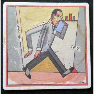 SOUS DE VERRE A BIÈRE sous bock art 1664 Antonio Ségui année 1995 de largeur 9,3 cm
